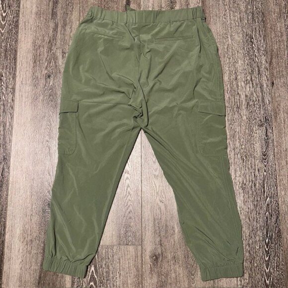 Banana Republic Womens L Cargo Jogger Pants Green Utility Army Military - Picture 4 of 5
